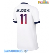 Camisa de time de futebol Paris Saint-Germain Maghnes Akliouche #11 Replicas 2º Equipamento Feminina 2026-27 Manga Curta